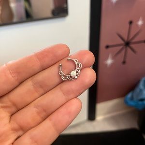 Fake Septum Ring Opal